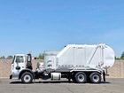 2008 Autocar Heil Rapid Rail 32 Yard Side Loader Garbage Truck