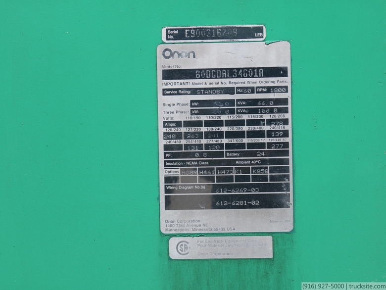 Onan 80 kW Diesel Generator Set